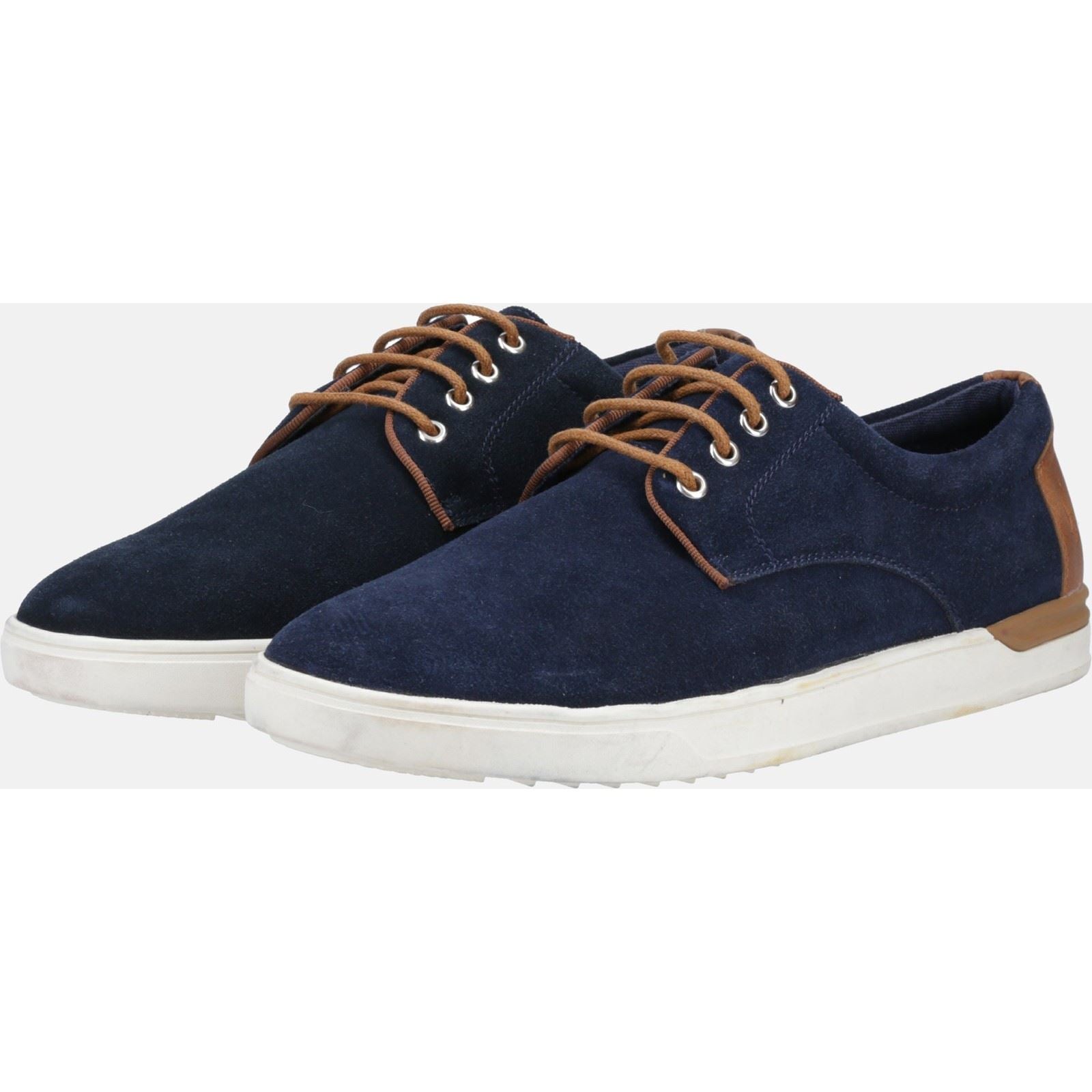 Hush Puppies Joey Herren Wildleder Halbschuhe In Marineblau Mit Schnürung