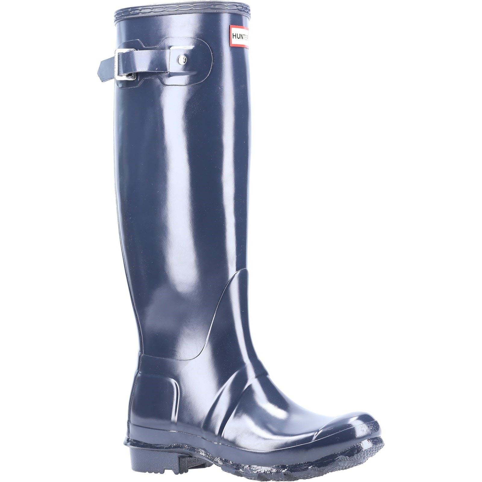 Hunter Original Tall Gloss Gummistiefel Für Damen In Marineblau