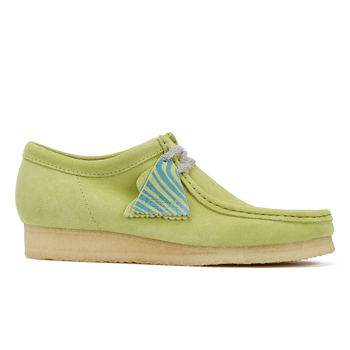 Clarks Originals Wallabee Pale Lime Suede Herrenschuhe Aus Hellem Limettensamt Mit Schnürung