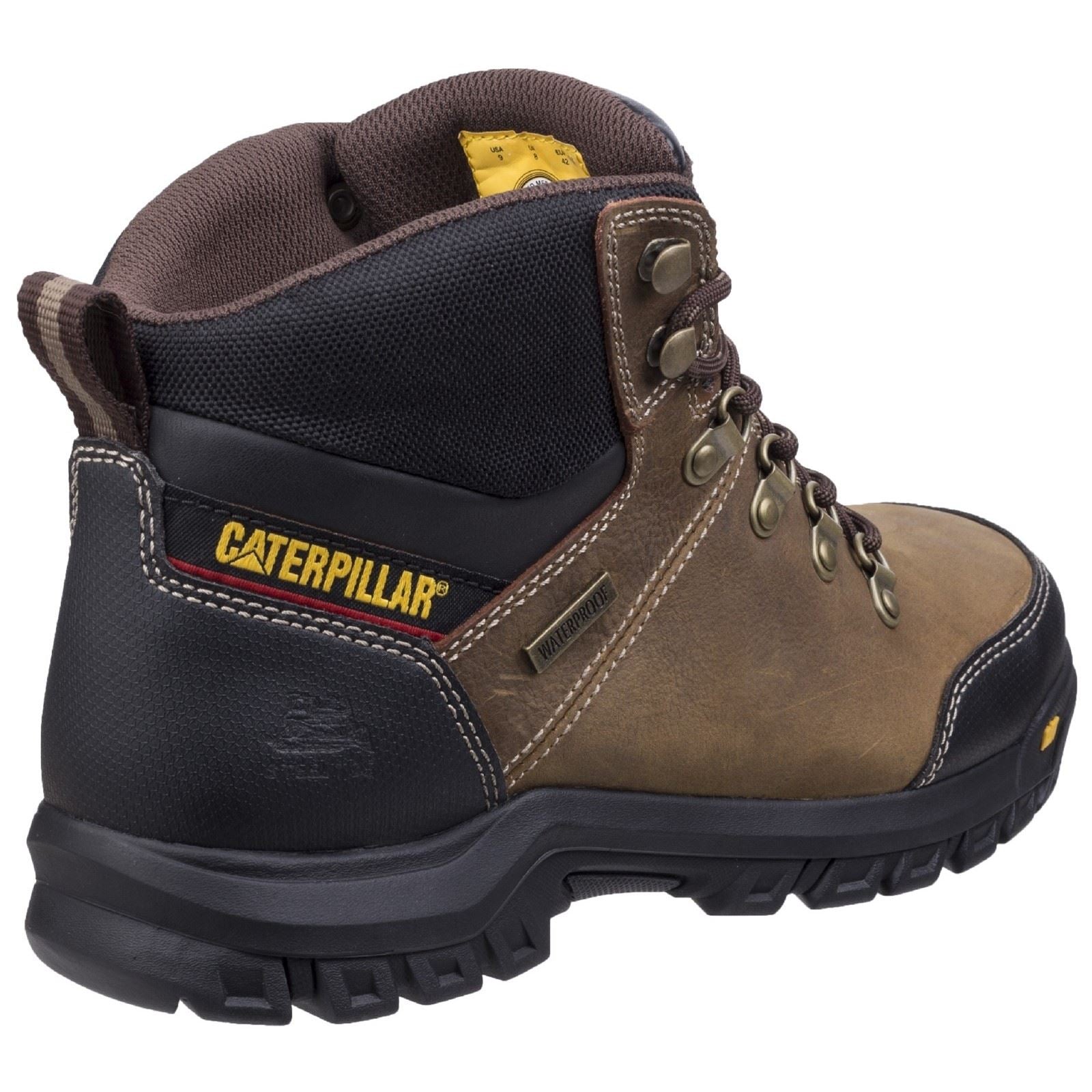 Caterpillar Rahmen Leder Dichtungsbraune Sicherheitsstiefel