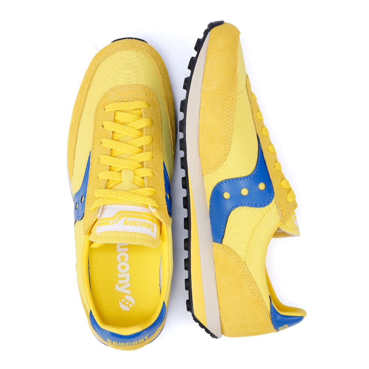 Saucony Trainer 80 Gelbe Wildleder Sneakers