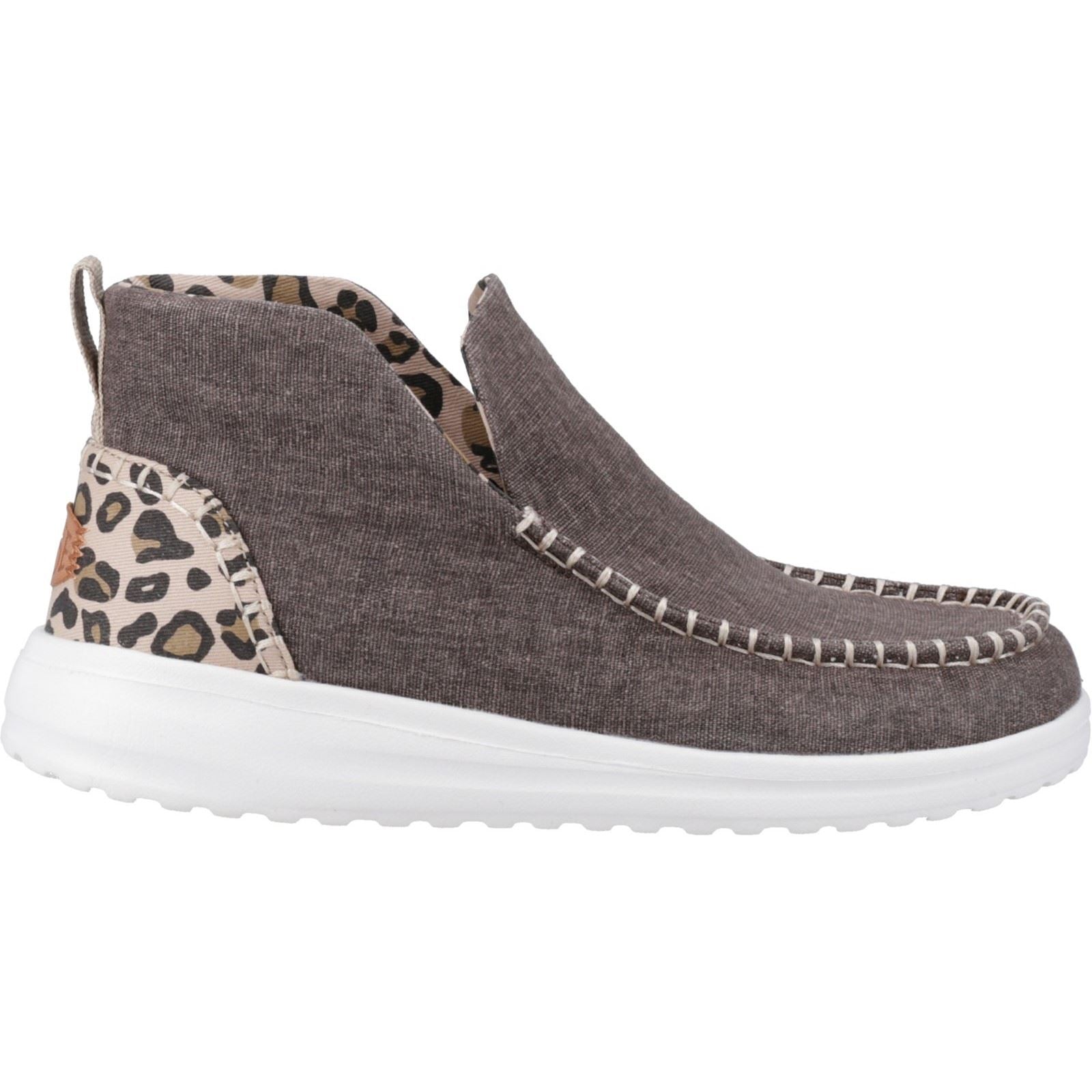 HEYDUDE Denny Baumwoll-Damen-Leopardenstiefel