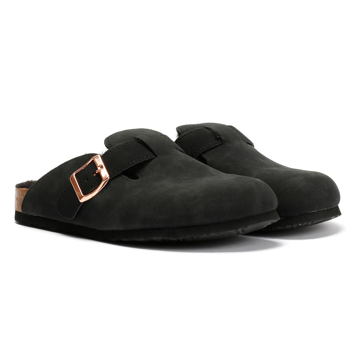 Penguin Poppy Fur Wildleder Damen Beigefarbene Pantoletten