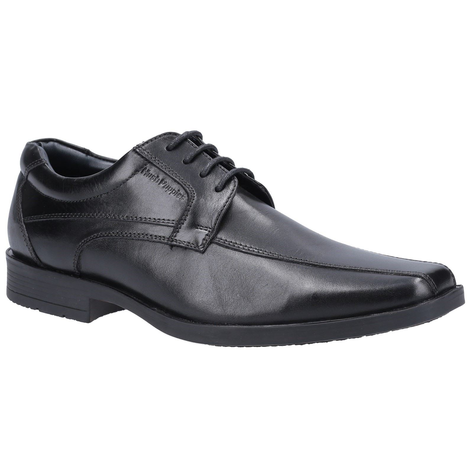 Hush Puppies Brandon Schwarze Farbe Herren-Schnürschuhe Aus Leder