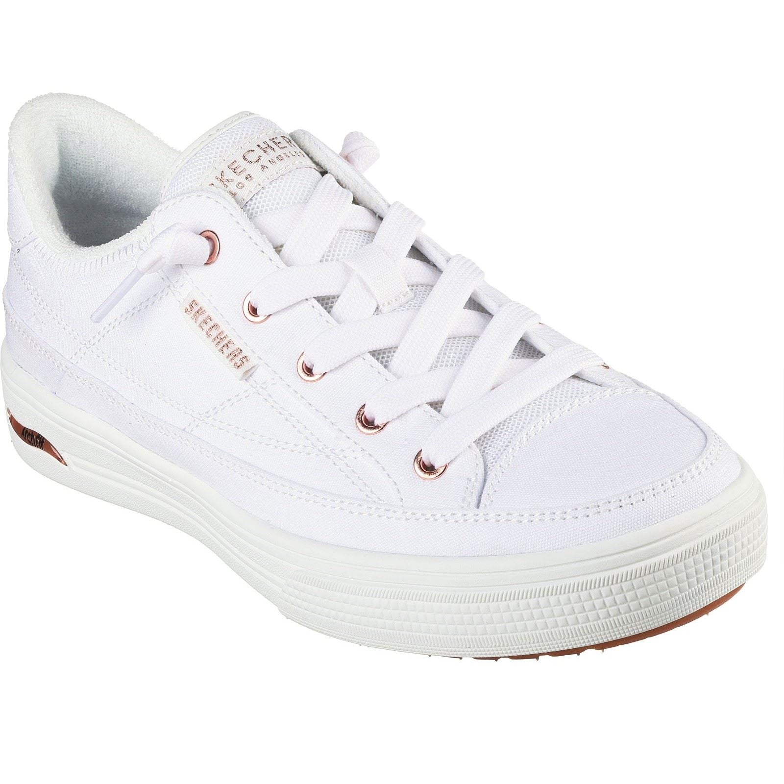 Skechers Arch Fit Arcade - Meet Ya There Baumwoll-Damensneaker In Weiß