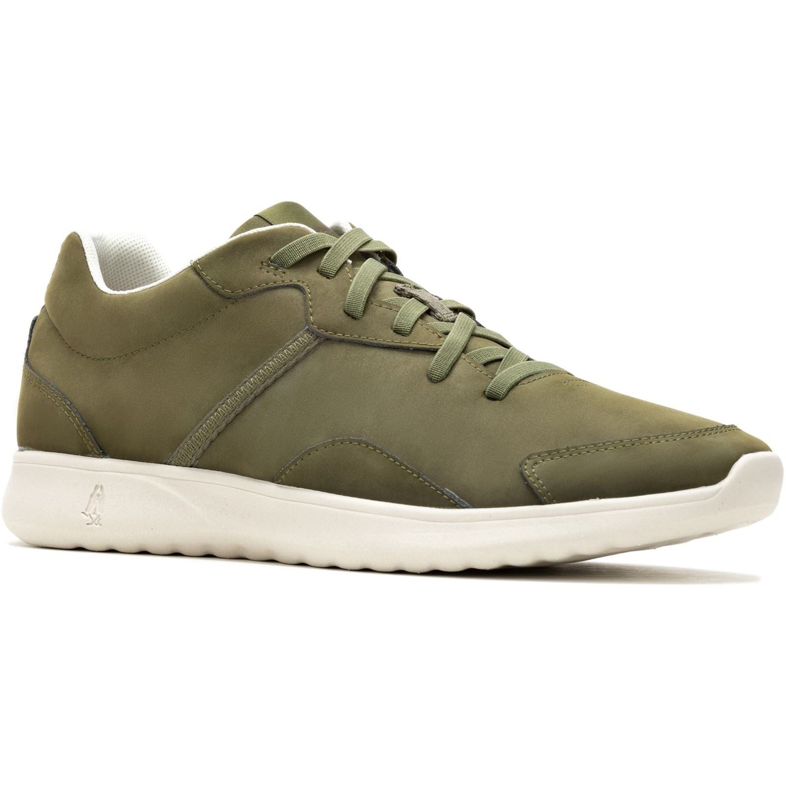 Hush Puppies The Good Leder Herren Olivgrüne Sneakers