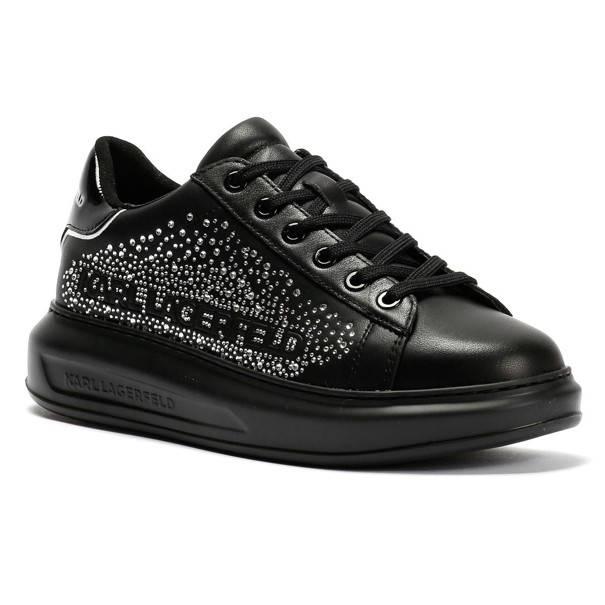 Karl Lagerfeld Kapri Konstellation Leder Damen Schwarze Sneaker