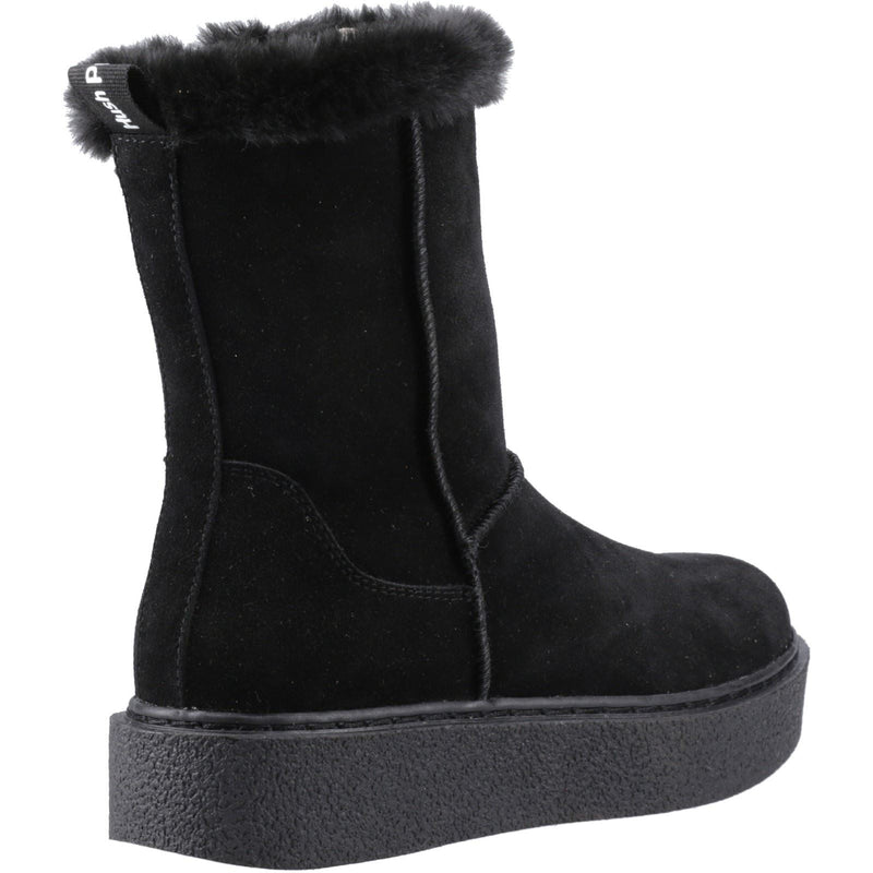 Hush Puppies Becca Mid Damen Stiefel aus Wildleder in Schwarz