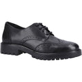 Hush Puppies Athena Senior Mädchen Brogues Aus Schwarzem Leder