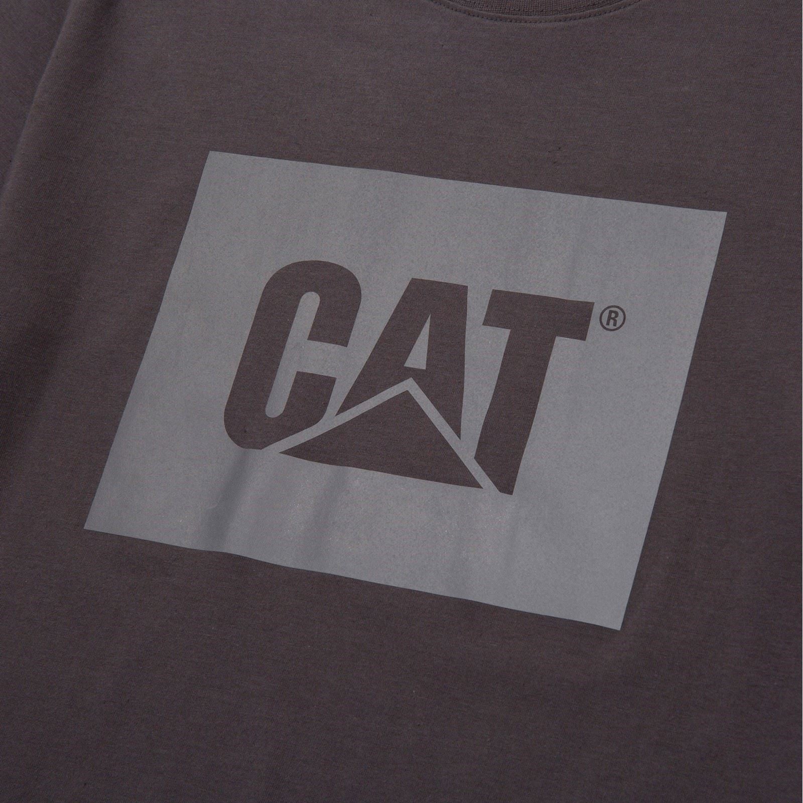 Caterpillar Graphic Baumwoll Kurzarm T-Shirts Für Herren In Grau