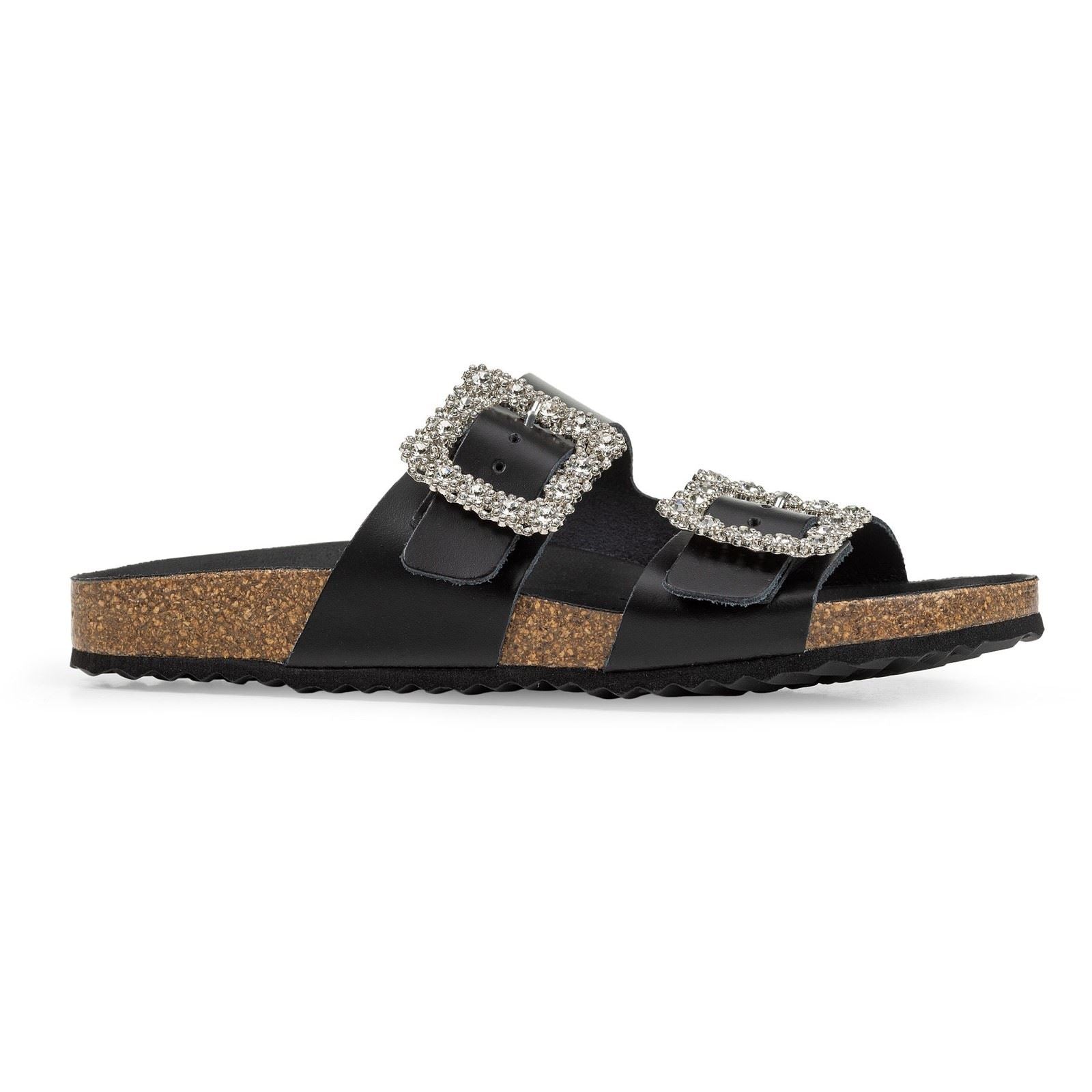 Geox D BRIONIA R Damen Sandalen Aus Schwarzem Leder