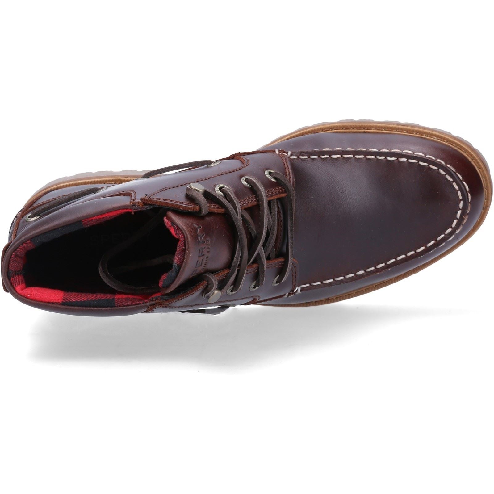 Sperry Authentic Original Lug Chukka Leder-Herrenstiefel In Amarettoton.