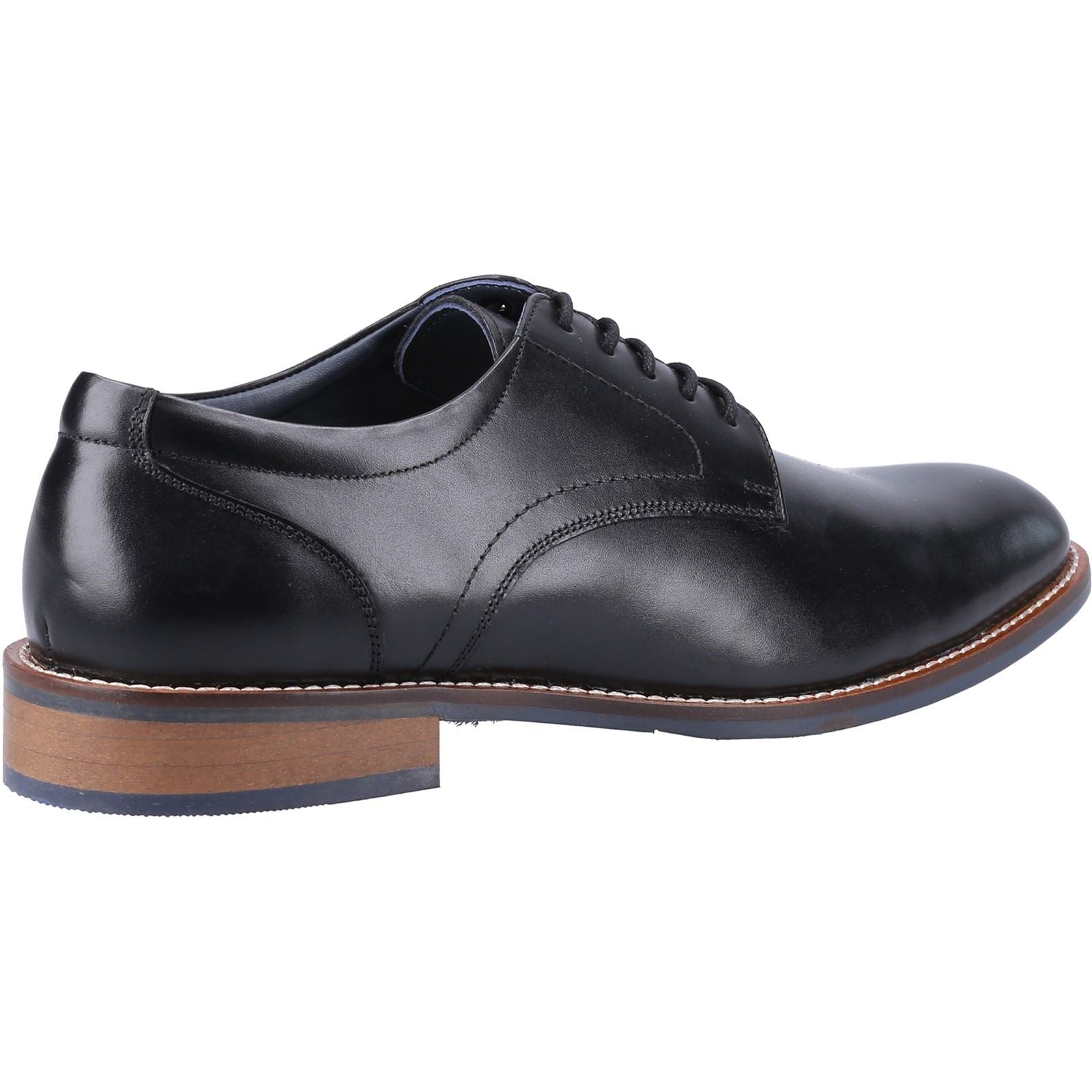 Hush Puppies Damien Lace Up Herrenschuhe Aus Schwarzem Leder Mit Schnürung