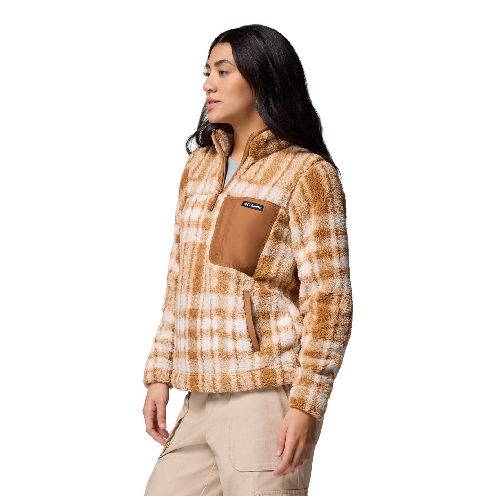 Columbia West Bend 1/4 Zip II Polyester Damen Brauner Pullover