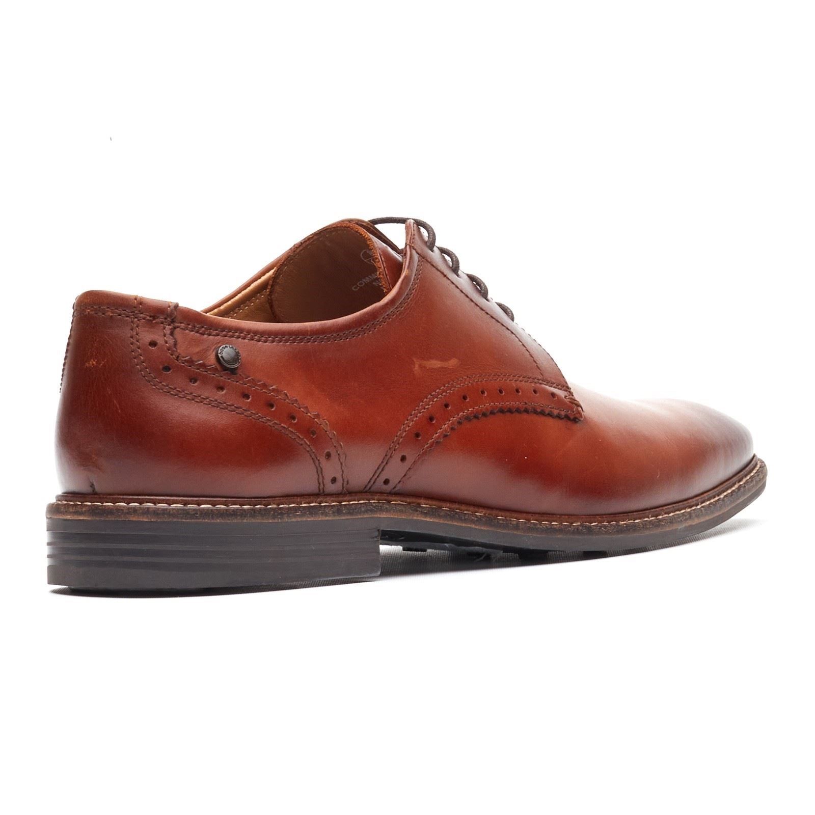 Base London Eton Lace Up Leder Herren Schuhe In Verbranntem Tan Mit Schnürung