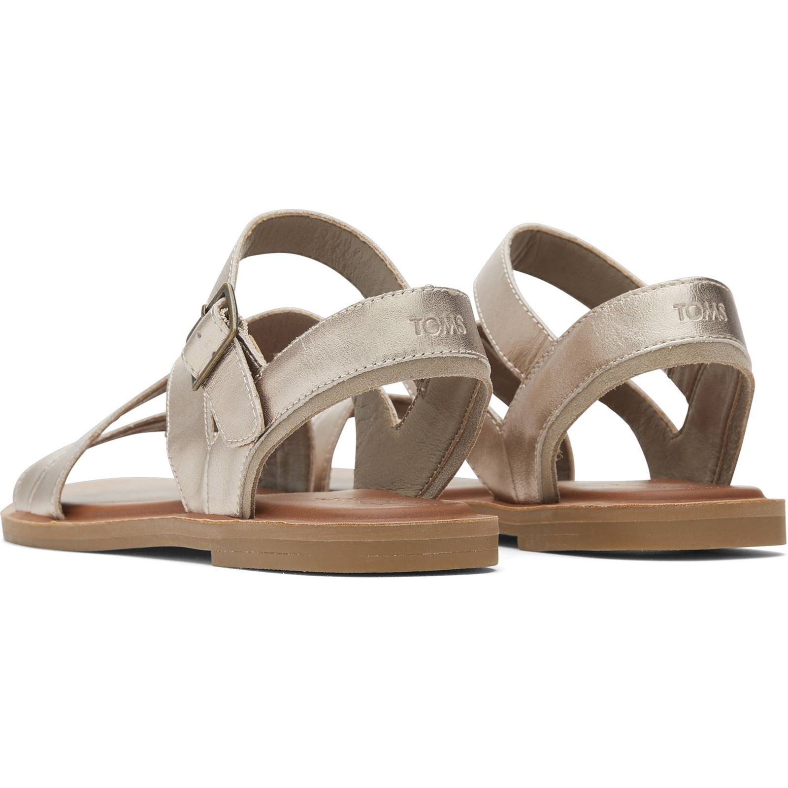 TOMS Sloane Leder Frauen Leichte Gold Wedges