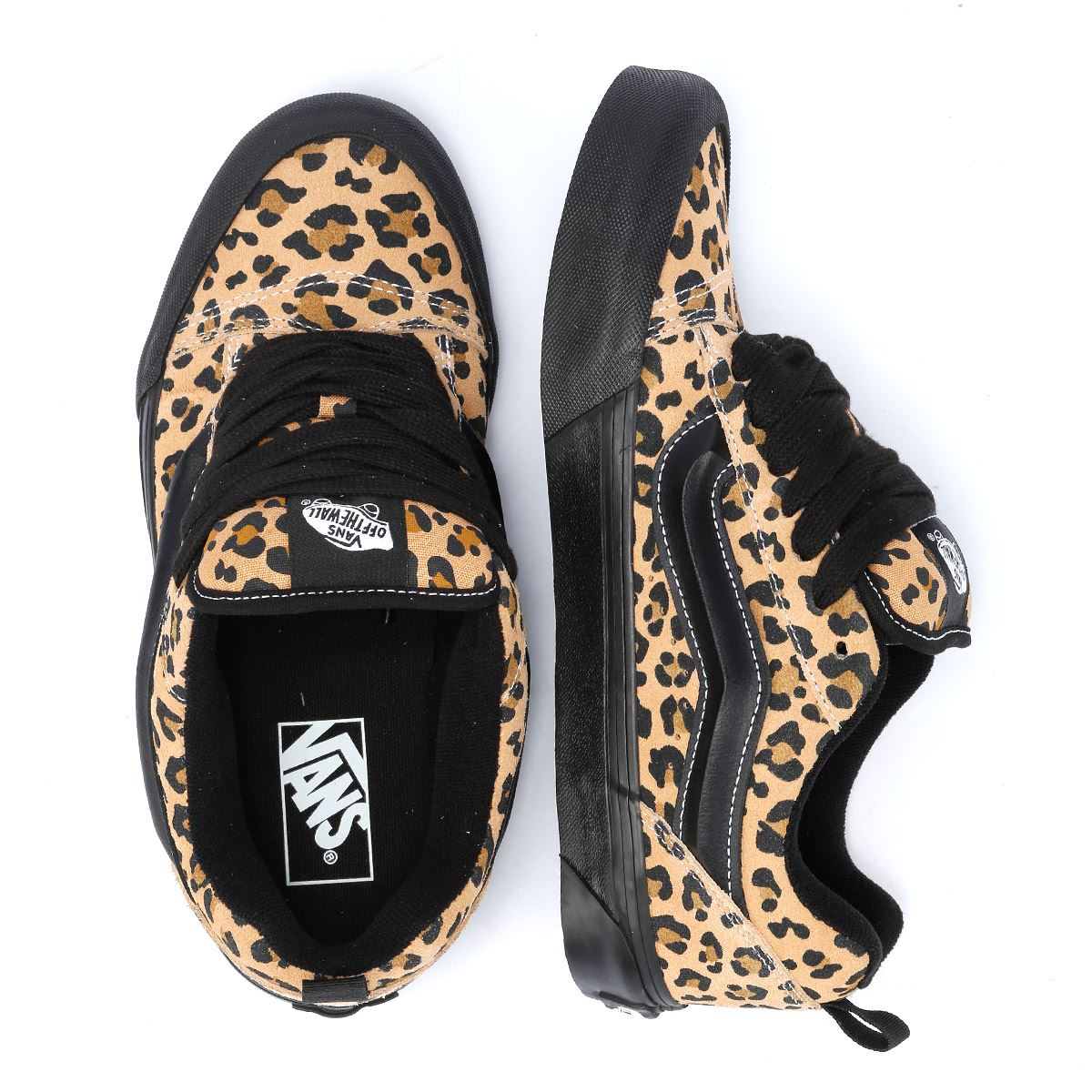 Vans Knu Skool Schwarze Farbe Ledersneakers