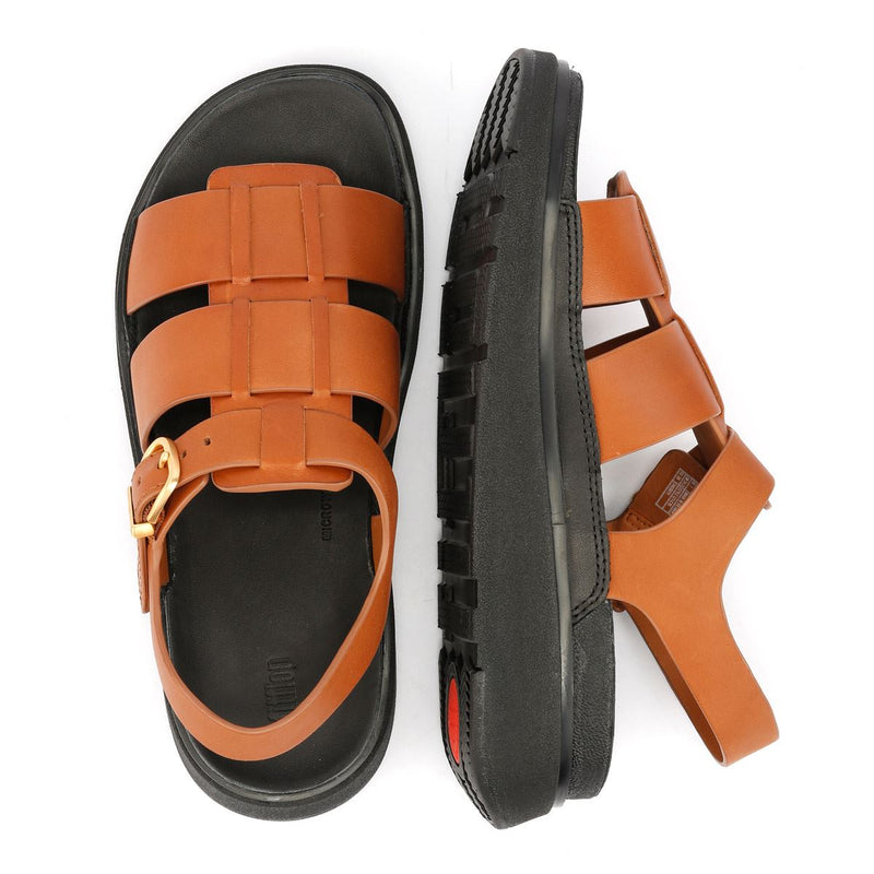 FitFlop GEN-FF Fisherman Damen Sandalen Aus Braunem Leder