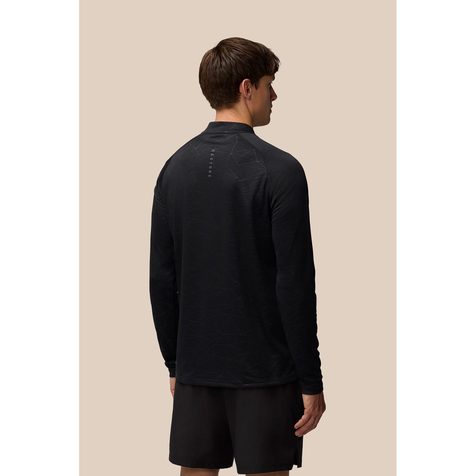 Castore Adapt Training 1/4 Zip Top Polyester Herren Schwarze Farbe Sport-T-Shirts