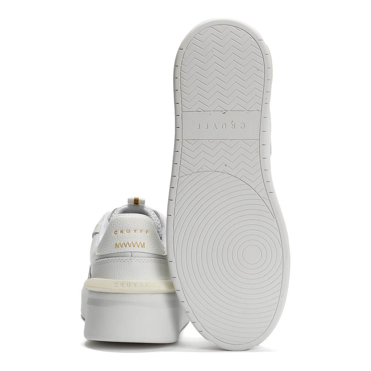 Cruyff Endorsed Tennis Leder Herren Weiße Sneakers