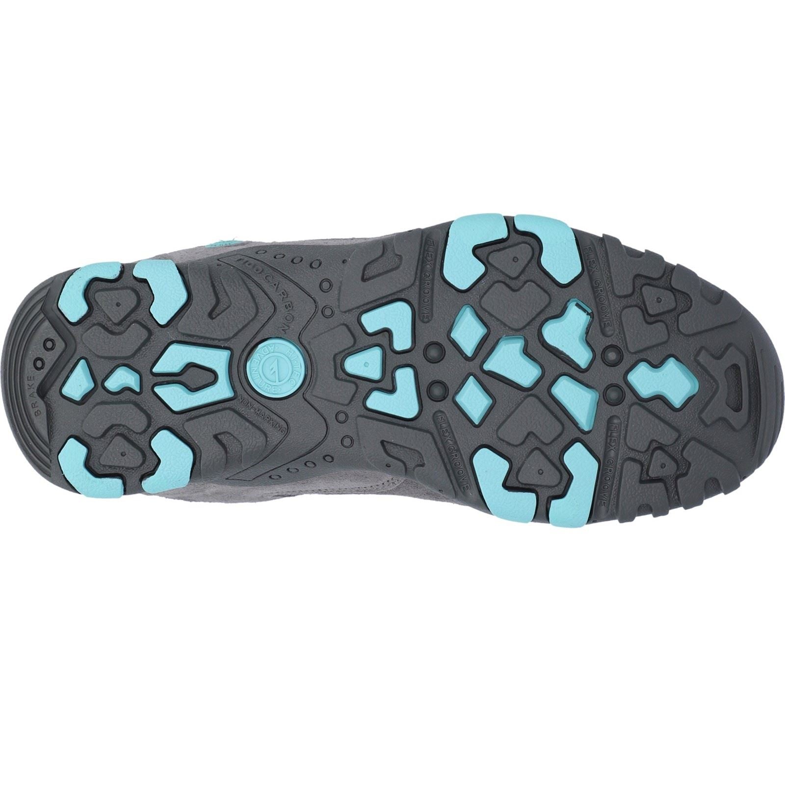 Hi-Tec Quadra II Damen Wanderschuhe Aus Wildleder In Grau/Mint
