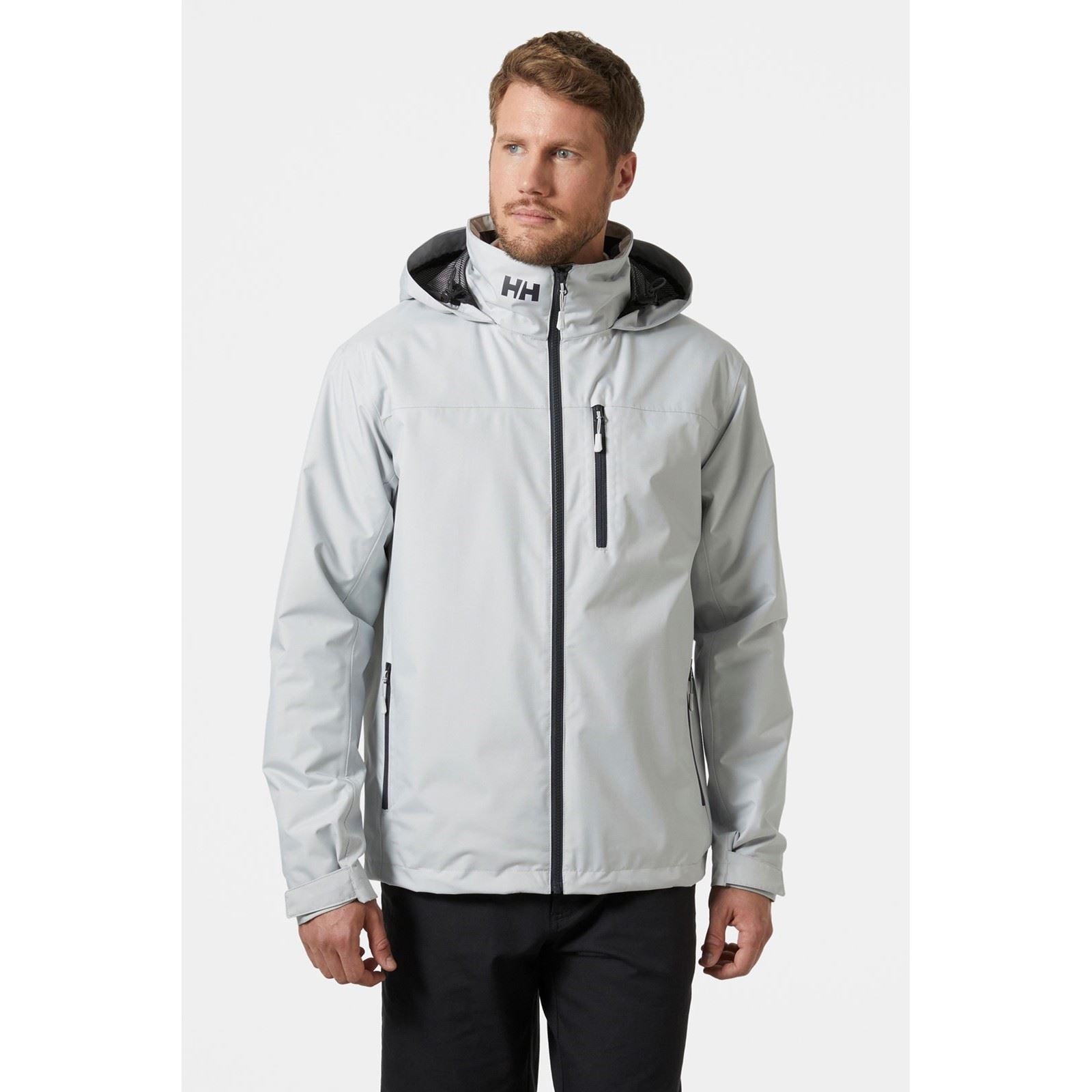 Helly Hansen Sport Crew Hooded Midlayer Sailing 2.1 Herren Graue Segeljacke
