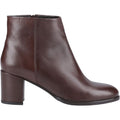 Hush Puppies Claridy Damen Stiefeletten aus braunem Leder mit Absatz.