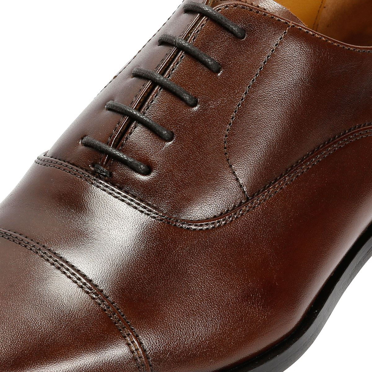 Chapman & Moore Toe Cap Oxford Herren Leder Braune Schnürschuhe