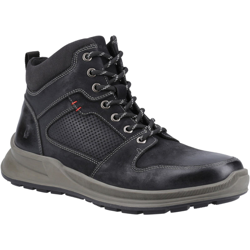 Hush Puppies Arnie Leder Herren Schwarze Stiefel