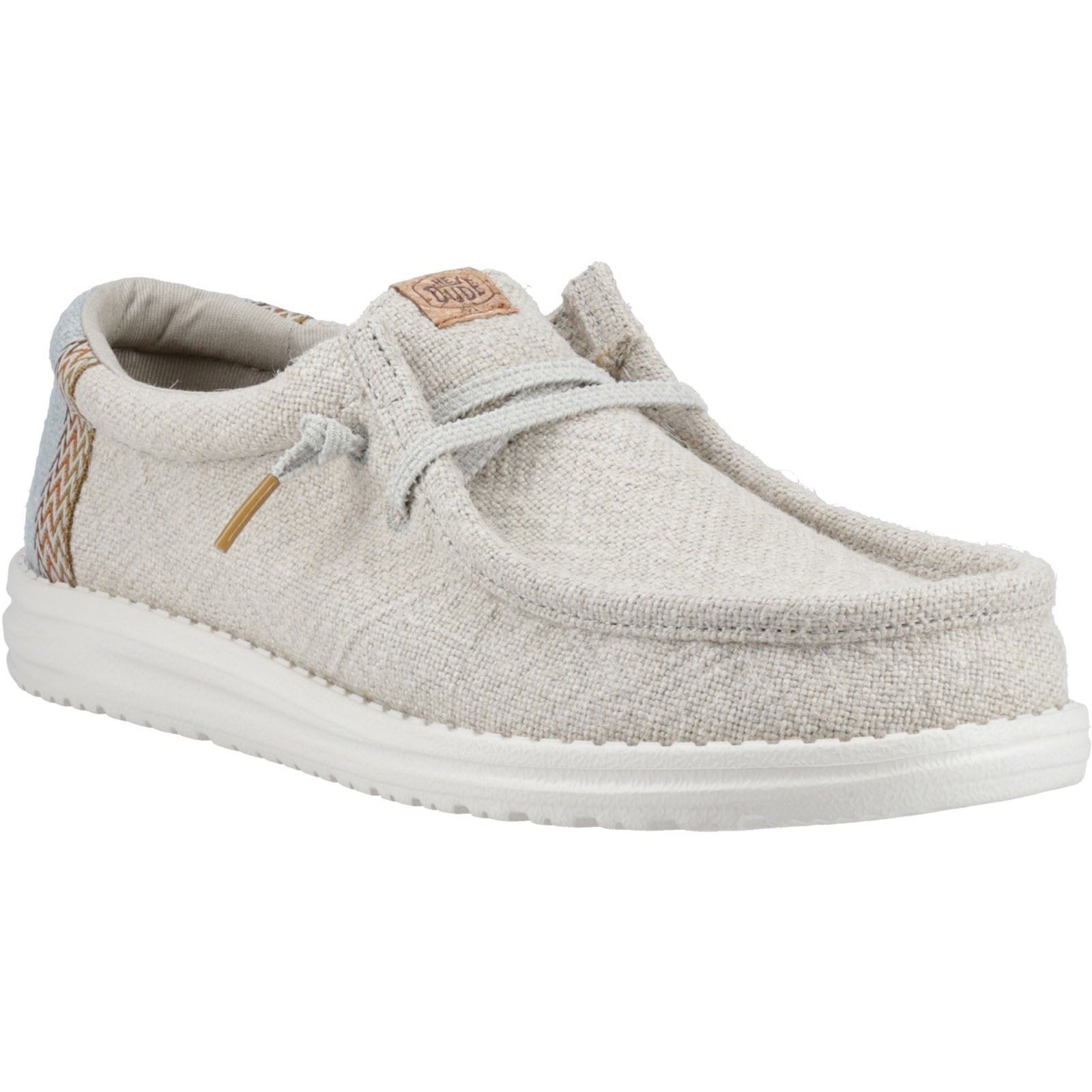 HEYDUDE Wally Jute Herren Mokassins Schuhe Aus Jute In Steingrau/Eisberggrün