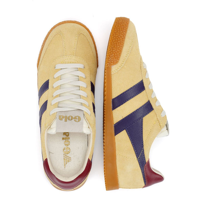 Gola Elan Damen Wildleder Sneaker In Gelb