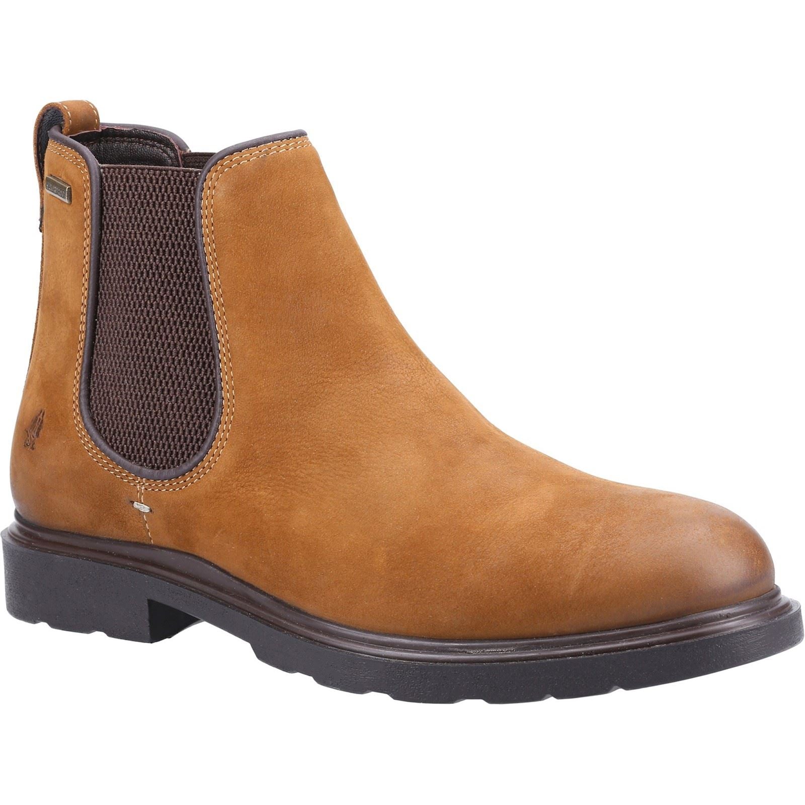 Hush Puppies Preston Chelsea Herren Stiefeletten Aus Sandfarbenem Rauleder