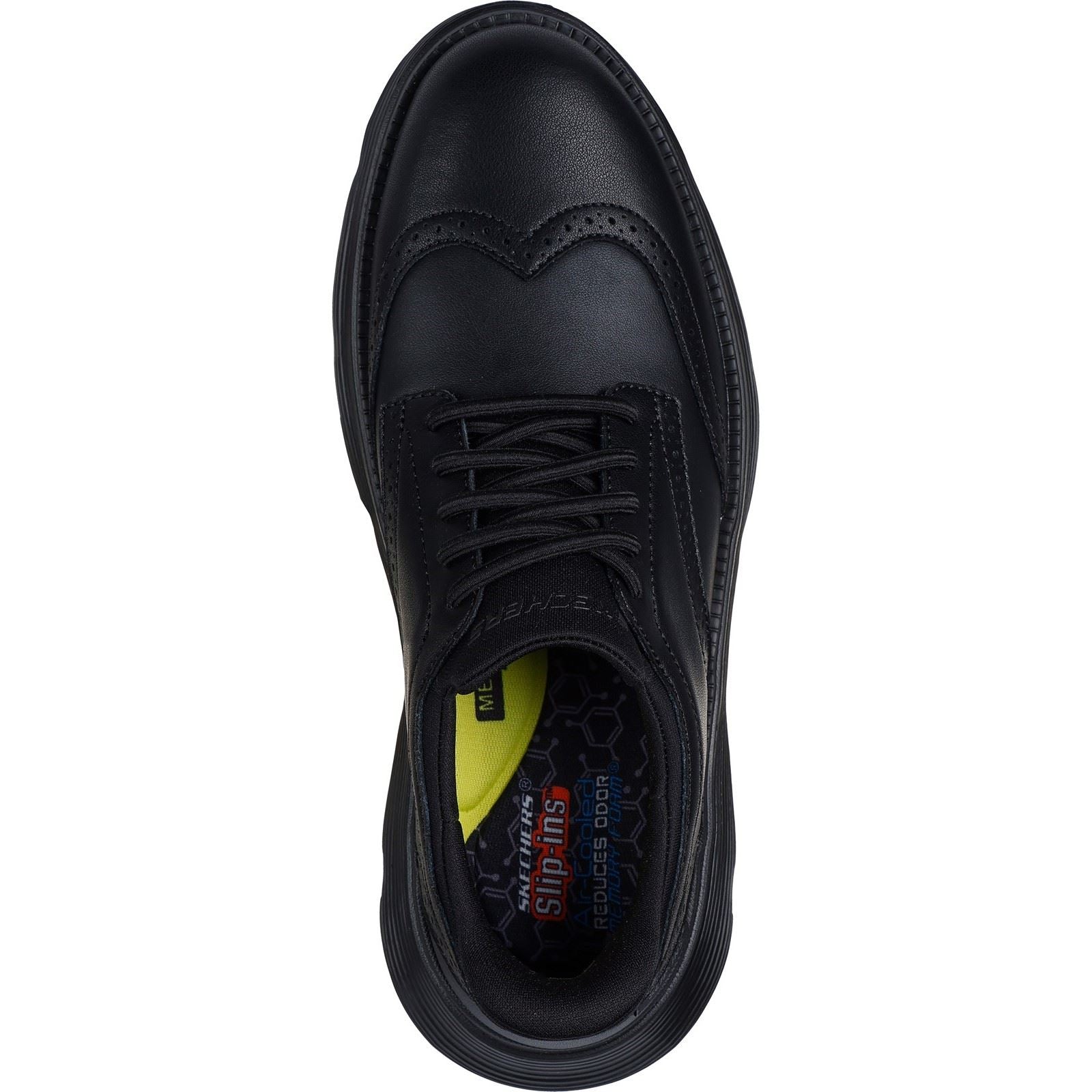 Skechers Garza Sully Schwarze Farbe Herren Schnürschuhe Aus Leder