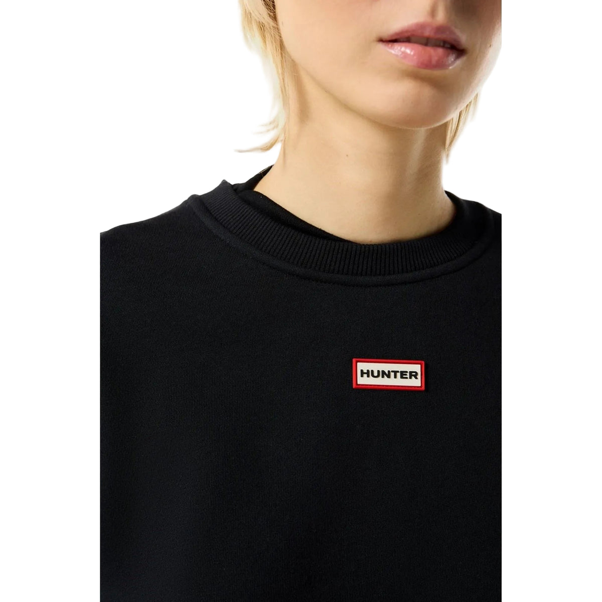 Hunter RL Essentials Crew Damen Schwarzes Sweatshirt