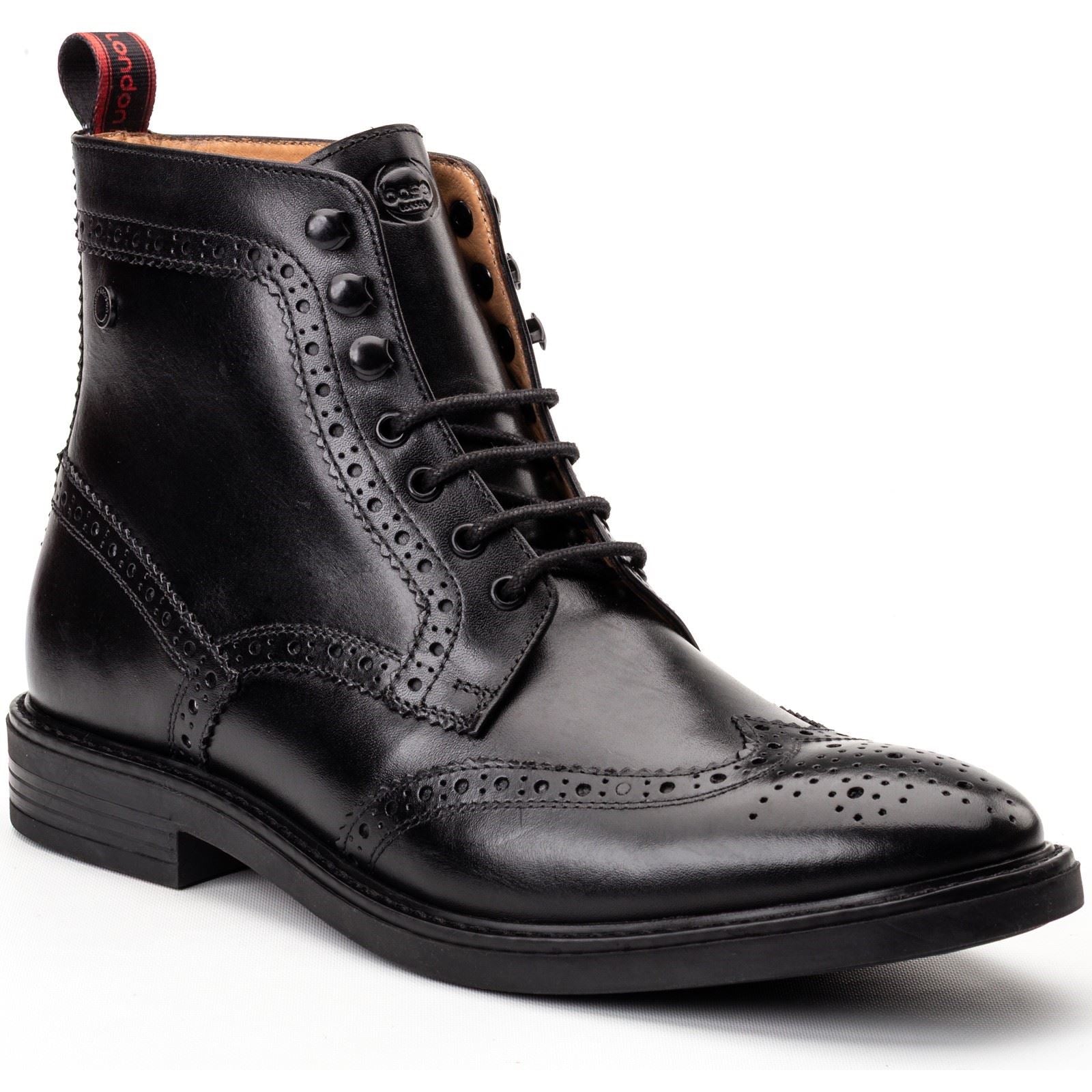 Base London Bristol Herrenschuhe Aus Schwarzem Leder