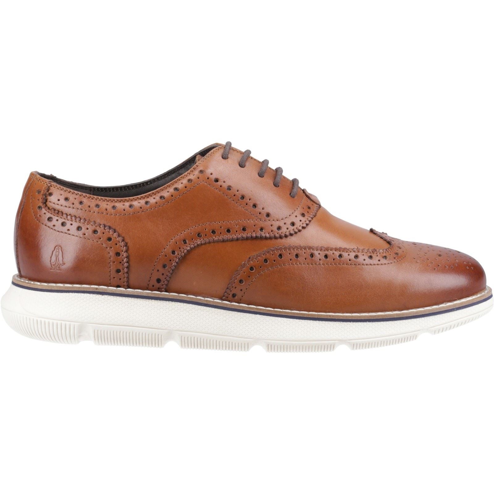 Hush Puppies Zach Herrenschuhe aus Leder in Tan/Weiß mit Lochmuster