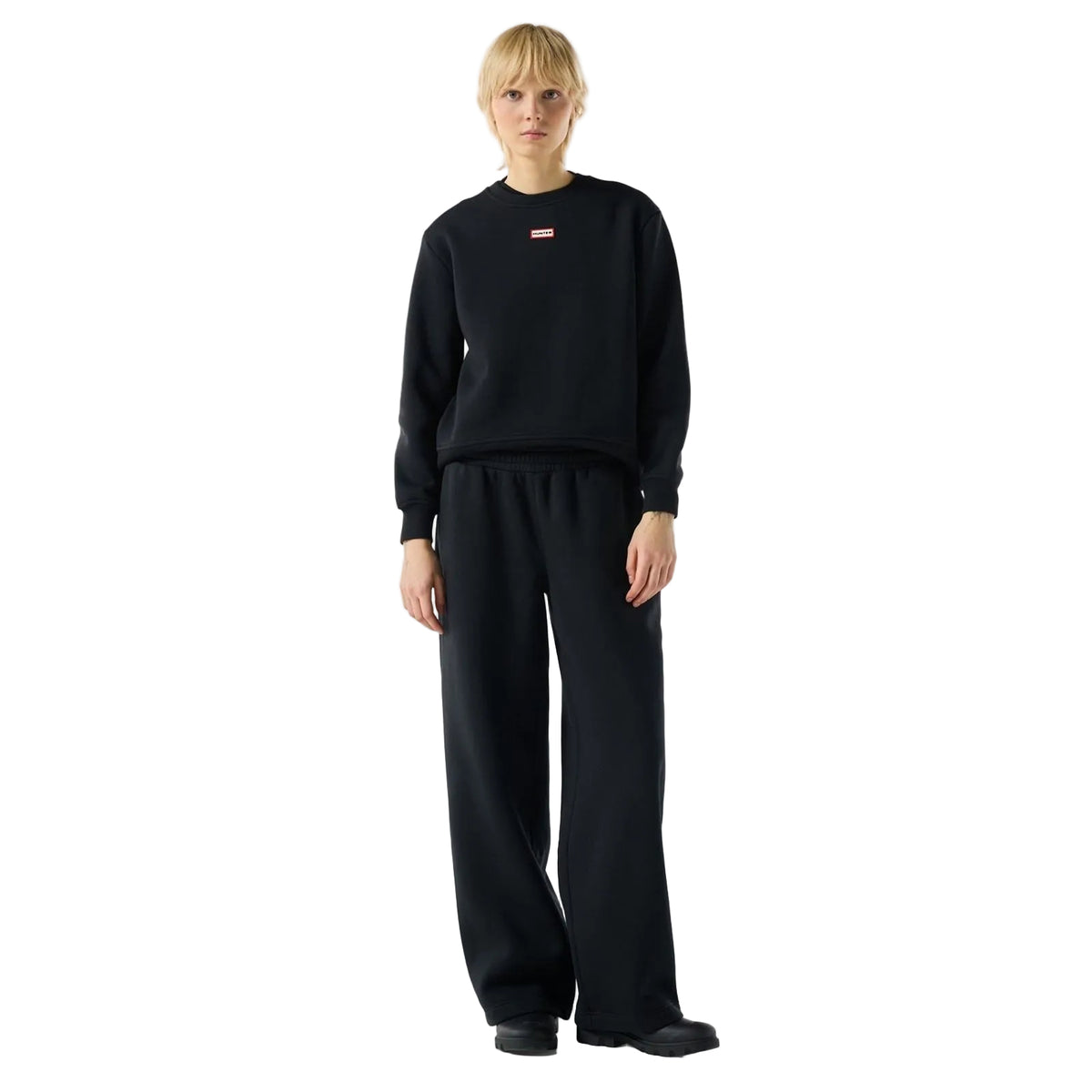 Hunter RL Essentials Crew Damen Schwarzes Sweatshirt