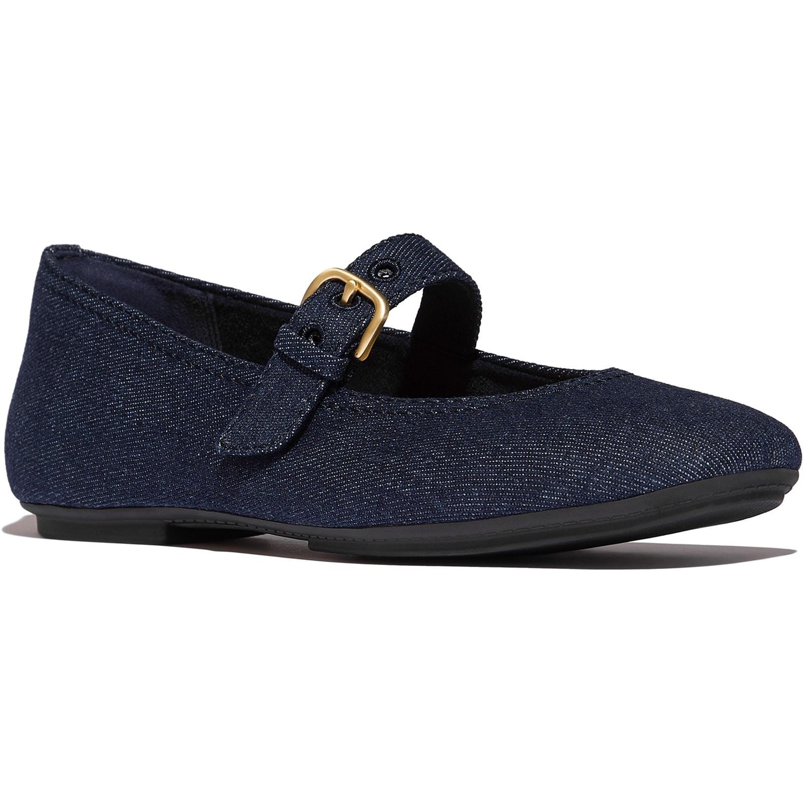 Fitflop Delicato Polyester Damen Dunkelblau Denim Schuhe