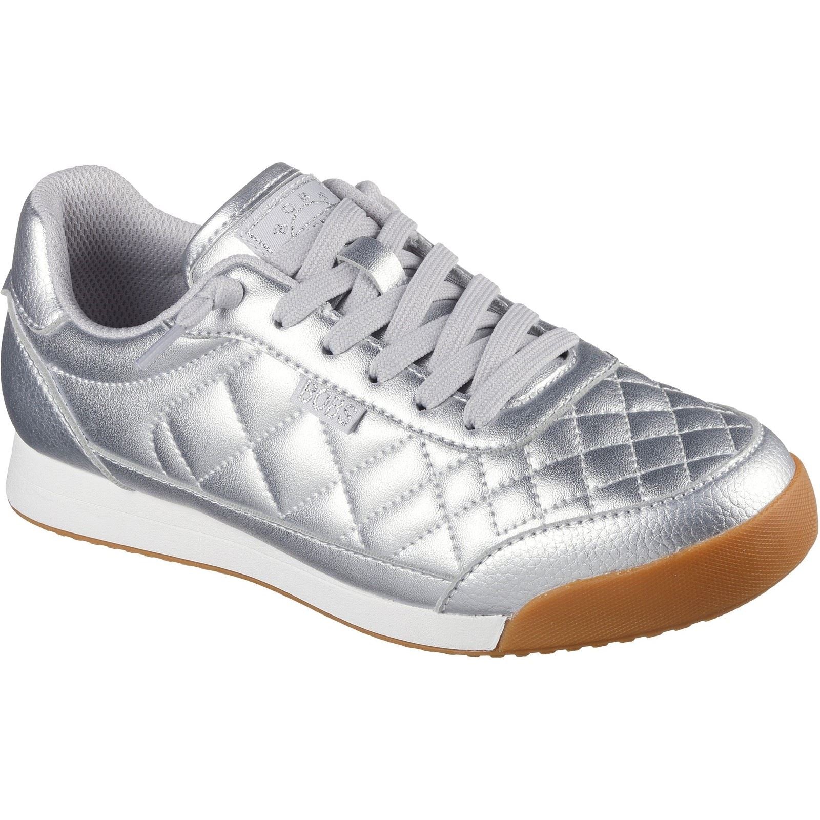 Skechers BOBS Billie Wild Comfort Polyurethan Damen Silber Sneakers