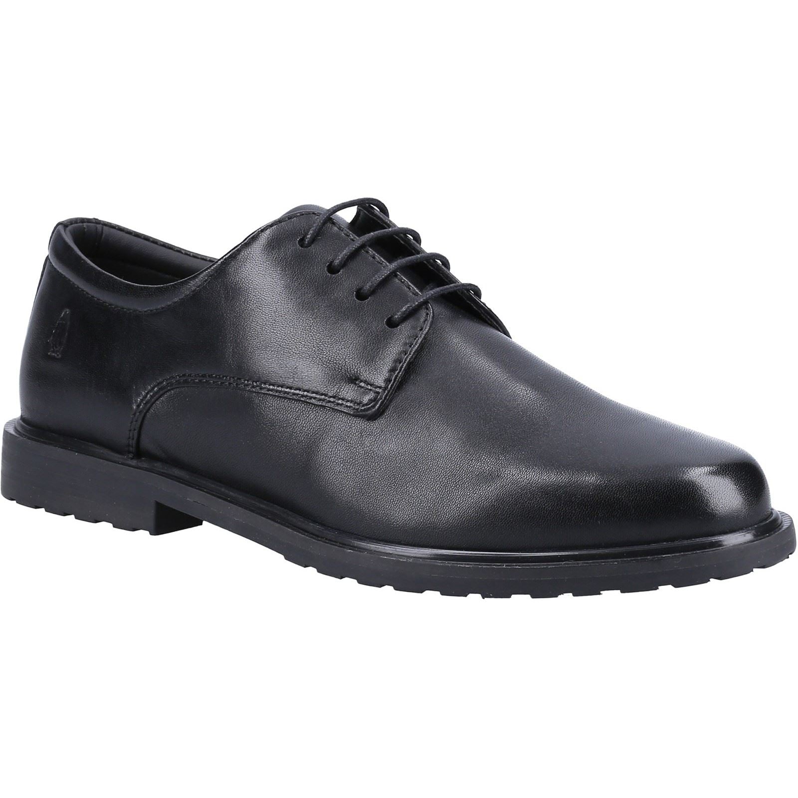 Hush Puppies Verity Slip On Leder Damen Schwarze Brogues Schuhe