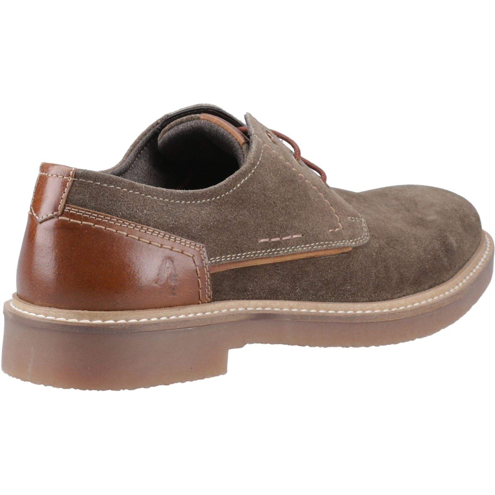 Hush Puppies Guy Herrenschuhe aus Leder in Khaki mit Schnürung