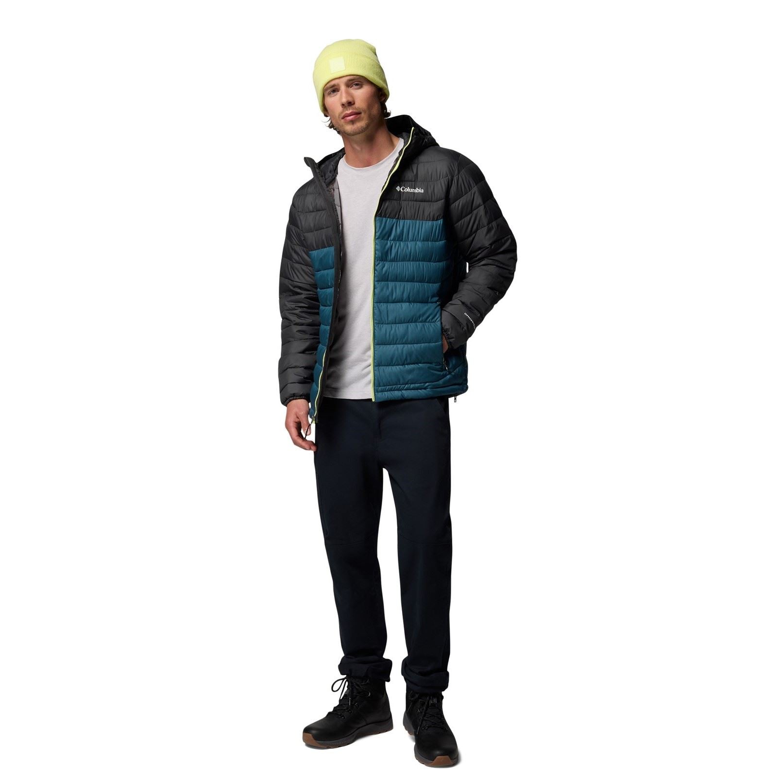 Columbia Powder Lite II Hooded Jacket Herren Blaue Pufferjacke