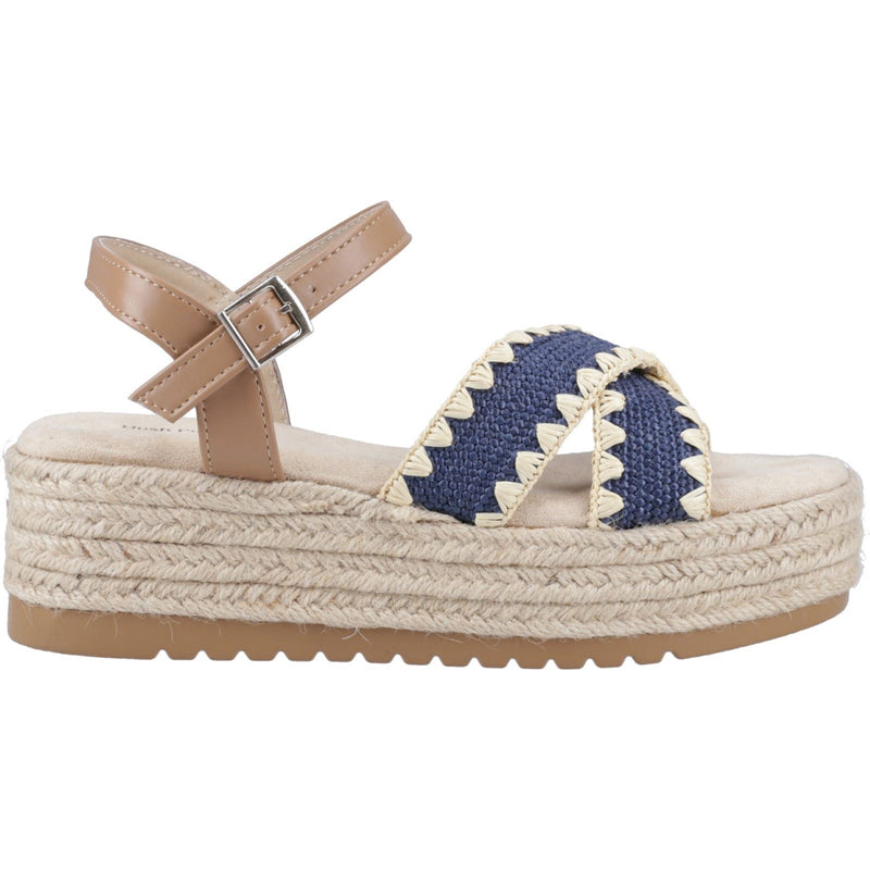 Hush Puppies Jemma Espadrille Damen Sandalen Aus Polyurethan In Marineblau