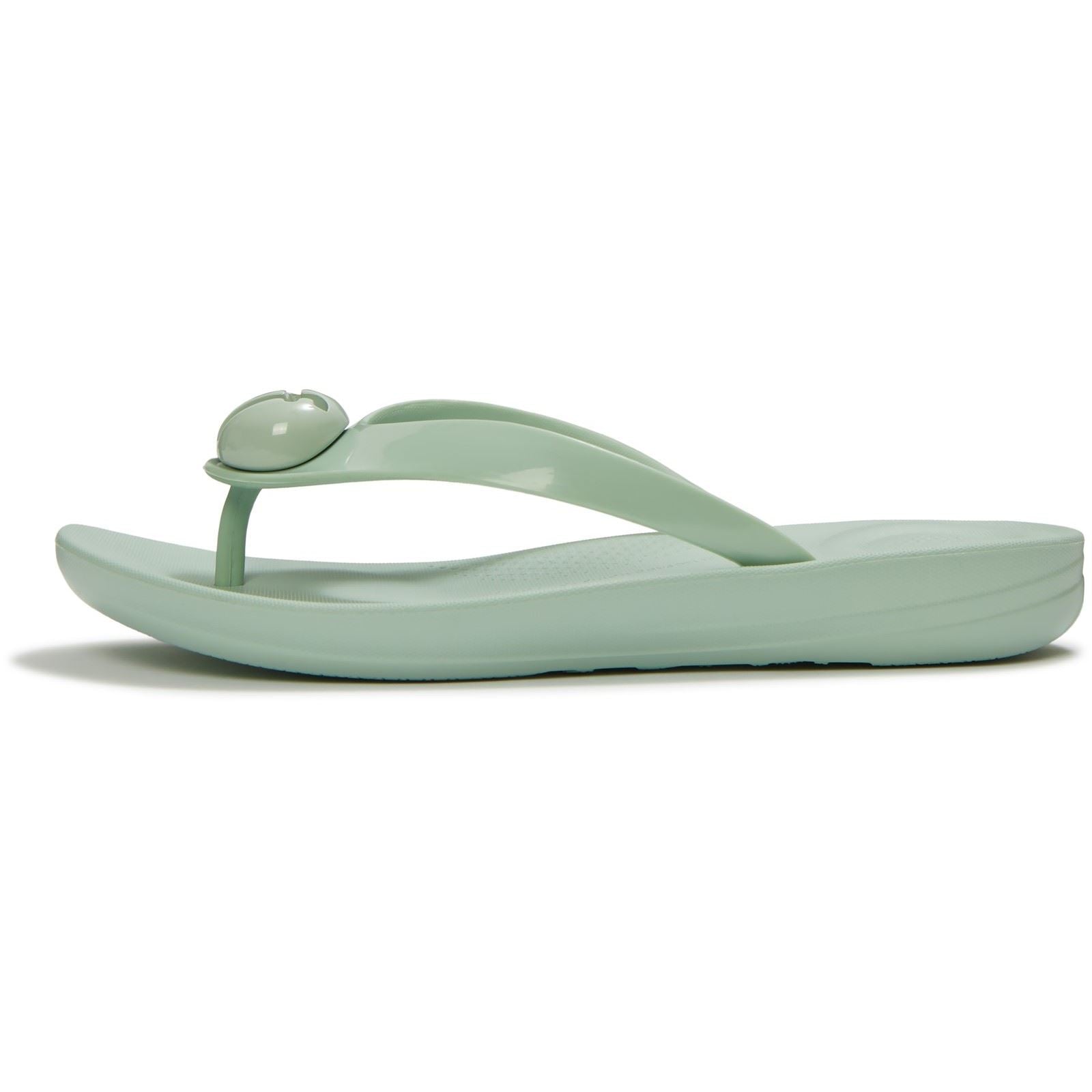 Fitflop iQushion Glossy-Button Polyurethan Damen Minzflüster Flip-Flops
