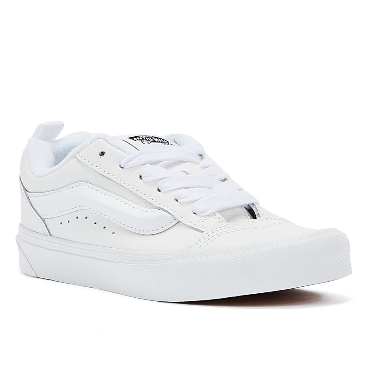 Vans Knu Skool Leder Wahre Damen Weiße Turnschuhe