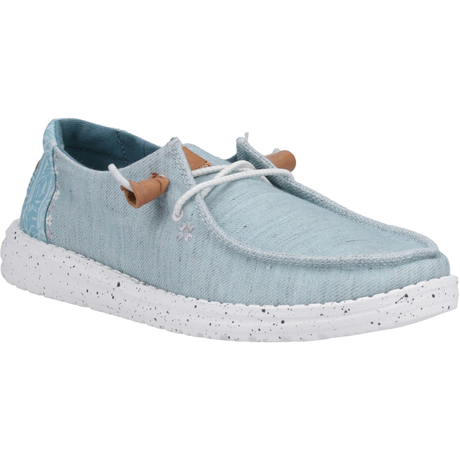 HEYDUDE Wendy Heathered Slub Tropical Damenblaue Mokassins