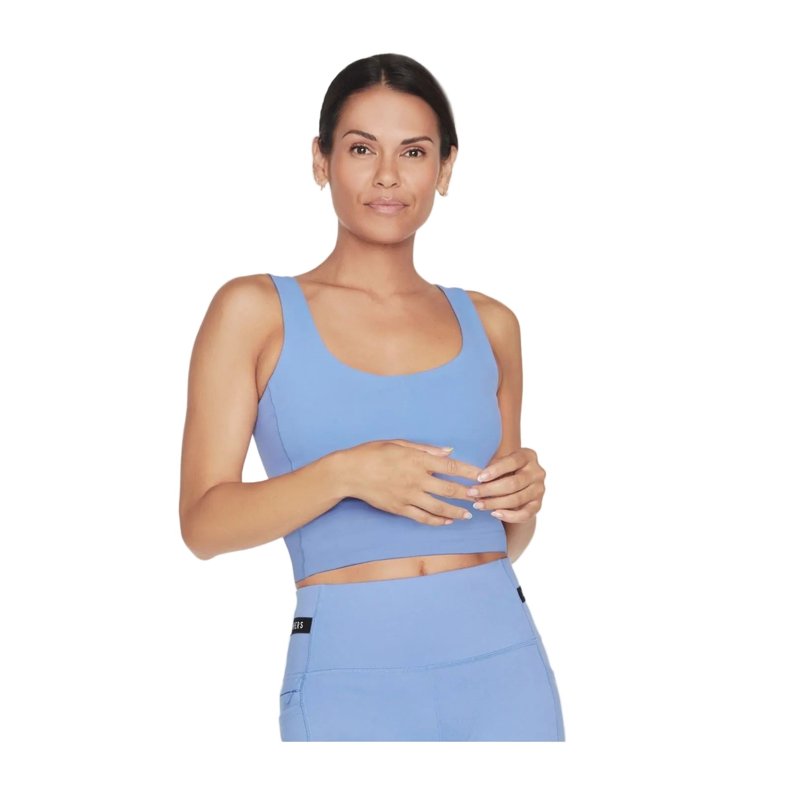 Skechers Performance Goflex Joy Longline Bra Nylon Damen Blauer Sport-Bh