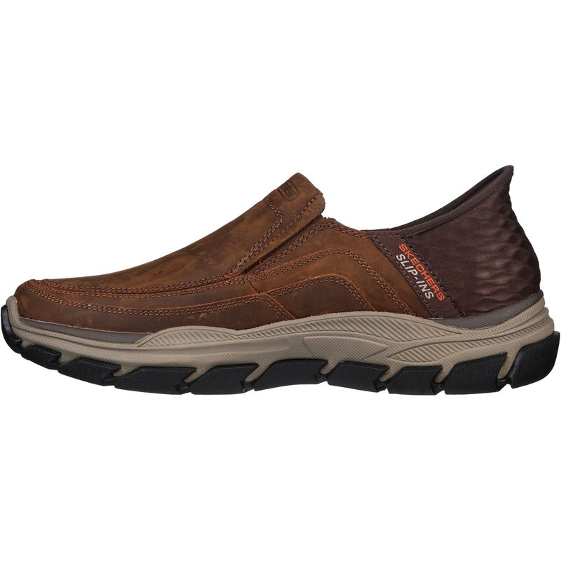 Skechers Respected Elgin Herren Mokassins Aus Dunkelbraunem Leder