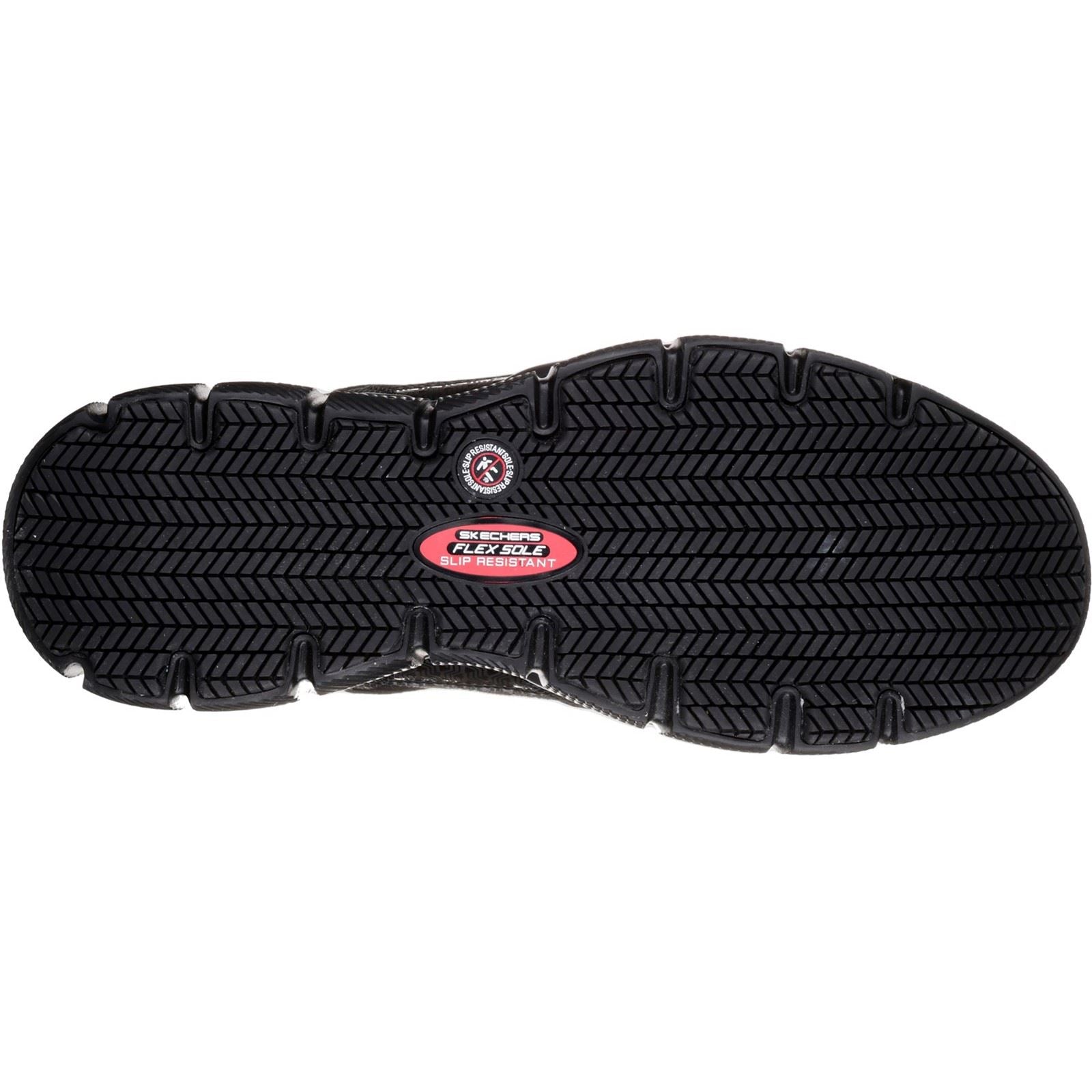 Skechers Workwear Telphin Sanphet Herren Sicherheitssneaker aus schwarzem Leder