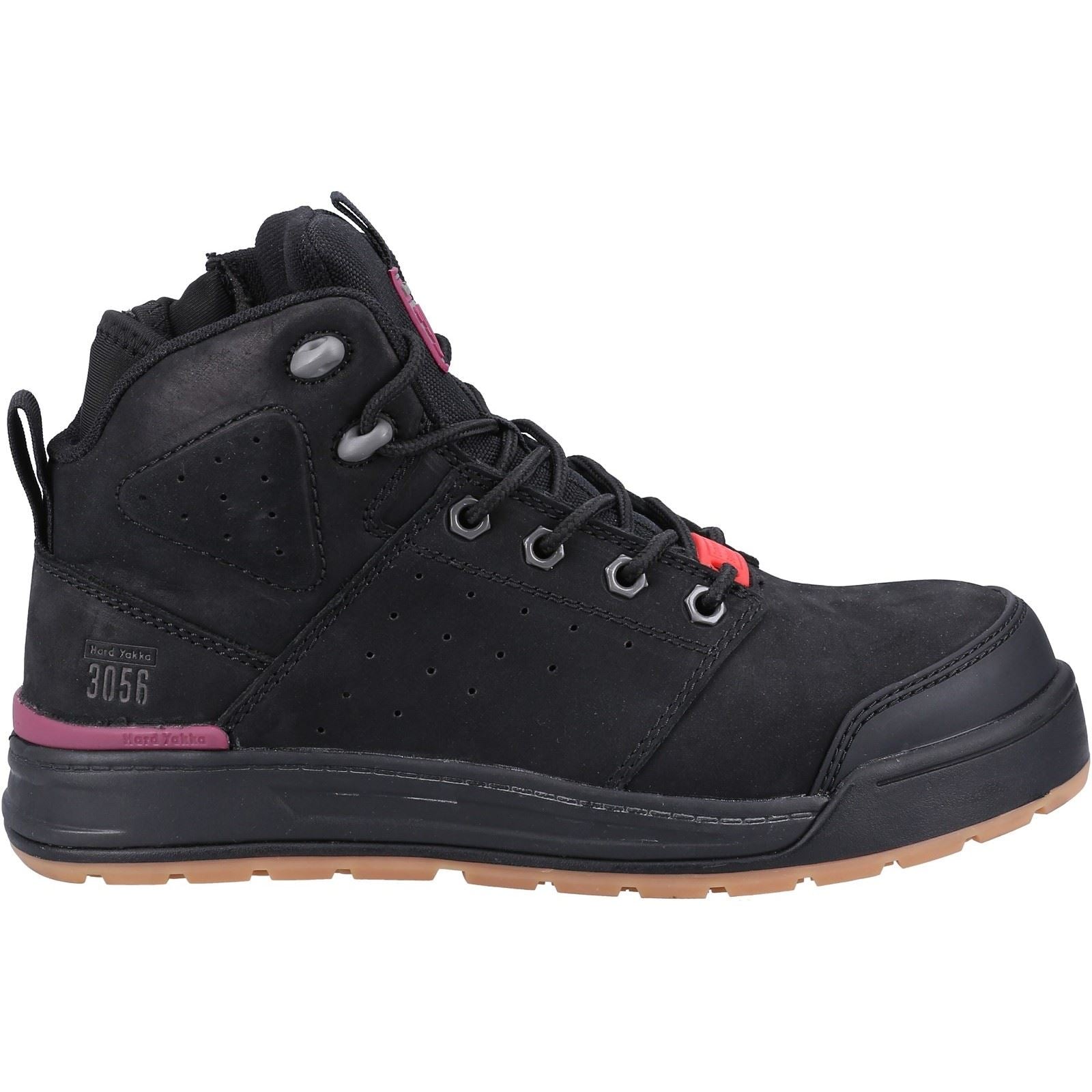 Hard Yakka Dreitausendsechsundfünfzig Spitze Leder Damen Schwarze Farbe Sicherheitsstiefel